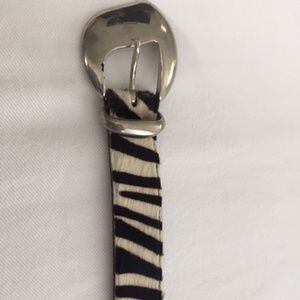 1980's Neiman Marcus RUZA Zebra Fur Cuff Bracelet